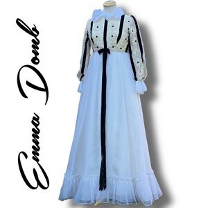 VINTAGE 60s Emma Domb formal Victorian dress|XS